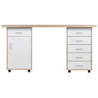 Winsome 18350 Kenner 3-Piece Set Modular Desk, Reclaimed Wood/White Finish-Modular Desk