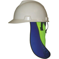 TechNiche HYPERKEWLMC — Couvre-nuque à refroidissement par évaporation d’eau, vert fluo-Extérieur matelassé confortable 100 % coton et intérieur en tissu HYPERKEWL; couche hydrofuge en nylon et fermeture autoagrippante