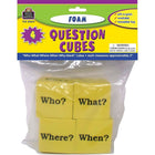 Teacher Created Resources Foam Question Cubes, Grade Kindergarten+, 4 Pack (TCR20614)-Age group and grade: Ages 3+ and grades kindergarten+