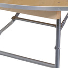 Flash Furniture 48" Round HEAVY DUTY Birchwood Folding Banquet Table with METAL Edges-Seats up to 4 Adults