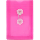 JAM Paper - Enveloppes en plastique avec fermeture à bouton et cordon - Extrémité ouverte - 4,25 x 6,25 - Rose fuchsia - Paquet de 12-Couleur : rose fuchsia