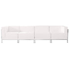 Flash Furniture HERCULES Imagination Series Melrose LeatherSoft 4 Piece Lounge Set - White-Contemporary Reception Set