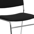 Flash Furniture HERCULES Series Black Fabric High Density Stacking Chair with Chrome Sled Base-CA117 Fire Retardant Foam