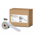 Premium Tape 4" x 8" (102 mm x 203 mm) Thermal Transfer Labels - 1" (25 mm) Core - 12 Rolls-Thermal Transfer Labels