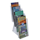Azar Displays 4-Tier Tri-Fold Size Modular Brochure Holder For Counter, 2 Pack (252306)-Use on counter top for printed material