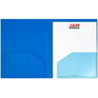 JAM Paper Heavy Duty Plastic Multi Pocket Folders, 10 Pocket, Blue, 72 Pack (389MP10BUA)-Size: 9-1/2 x 11-5/8 inches
