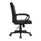 Staples Tervina Luxura Mid-Back Manager Chair, Black-Fixed arms provide added comfort