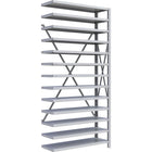 Metalware RK240 Boltless Shelving Unit, 13-Shelves, 36" x 12" x 76", Light Grey-Adjustable shelving system that provides high strength, yet economical storage capacity for your needs