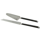 Elegance Gibraltar 2-Piece Cake Server Set, Matte Black/Stainless Steel (70007)-Cake serving set
