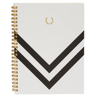 Alfred Sung Spiral Notebook - 6" x 8 1/4" A5 - Black Chevron - 12 Pack-130 lined pages per notebook