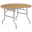 Flash Furniture – Table de banquet pliante de 48 po de diamètre avec rebords en métal, beige (XA48BIRCHM)-Table de banquet prête à l'emploi