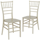 Flash Furniture HERCULES Series Champagne Resin Stacking Chiavari Chair - 2 Pack-1000 lb. Weight Capacity