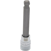Dynamic Tools 3/8" Drive SAE Hex Head, 1/4" Long Ball Nose, Chrome Finish Socket-Size: 1/4"