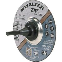 Walter Surface Technologies Zip Cut-Off Wheel, 4" x 1/16", 3/8" Arbor, Type 1, Aluminum Oxide, 19100 Rpm - 12 Pack-Abrasive Material: Aluminum Oxide