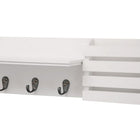 Sydney – Étagère murale et porte-courrier, 24 larg. X 4,25 prof. X 6 haut. (po), 3 crochets en métal, blanc (FN00377-5INT)-Design: chaque étagère flottante présente un design élégant et minimaliste qui ne sera pas seulement une pièce fonctionnelle, mais portera votre décor à un niveau supérieur
