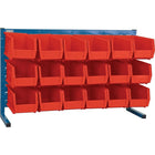 Kleton Louvered Rack & Bins Combinations, 18 Bins, 36" W x 8-1/4" D x 22" H (CB155)-Depth: 8-1/4"