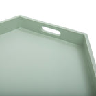 Plateau hexagonal en bois, blanc, jaune, 2/paquet-4