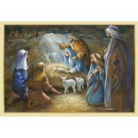 Christmas Cards, Manger, 18 Pack-All cards are individually cello wrapped