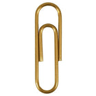 JAM Paper Coloured Standard Paper Clips, Small, Gold, 100 Pack (21832058)-Made from Vinyl Coated Steel Wire