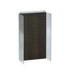 Azar Displays 13.5"W x 22"H Pegboard Powerwing in Solid Black (700355-BLK)-Includes Acrylic Sign Holder strip and two 3" W clear plastic side wings