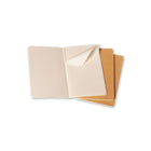 Moleskine - Cahier journal page blanche couverture souple - brun kraft - 5 po x 8-1/4 po - Paquet de 3-80 pages, format page blanche