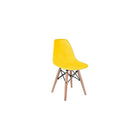 Plata Import Kids Eiffel Chair, Yellow, Wood Base (PC-0117W-YELLOW)-Wood legs and plastic seat