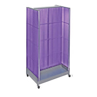 Azar Displays H-Shaped Pegboard Display, 66" x 36", Purple (700432-PUR)-Made from pegboard