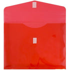 JAM Paper Enveloppes lettre en plastique, fermeture autoagrippante, exp. de 2 po, 9 3/4 x 13 po, rouge, 12/pqt-Taille : 9 3/4 x 13 po