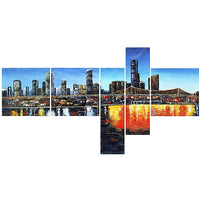 Designart Urban Landscape, 5 Piece Gallery-wrapped Canvas Art, (PT2009 - 414)-Print