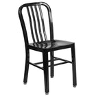 Flash Furniture Black Metal Indoor-Outdoor Chair-500 lb. Weight Capacity