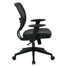 SPACE Professional Air Grid-Back Manager's Chair with Bonded Leather Seat, Black-2-to-1 synchro tilt control