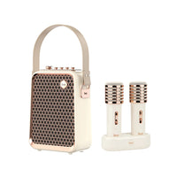 Divoom Songbird Home ktv Sound Set Outdoor Karaoke Bluetooth Small Speaker With Dual Wireless Microphone - White-Powerful Sound: Enjoy high-quality sound with a powerful 50W output that delivers clear and crisp audio.