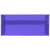 JAM Paper #10 Business Translucent Vellum Envelopes - 4.125" x 9.5" - Primary Blue - 25 Pack-Colour: Primary Blue / Purple Translucent Envelopes