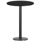 Flash Furniture – Table bistro ronde en stratifié noir de 30 po avec base circulaire de 18 po (XURD30BKTR18B)-Table d'hospitalité à hauteur de bar