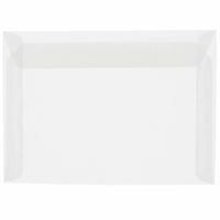 JAM Paper Booklet Translucent Vellum Envelopes - 9" x 12" - Clear - 250 Pack -Colour: Clear