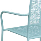 Chaise de patio en acier avec accoudoirs et dossier carré, intérieur/extérieur, bleu ciel (CO-2-SKY-GG)-6
