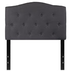Flash Furniture Cambridge Tufted Upholstered Twin Size Headboard - Dark Grey Fabric-Contemporary Style