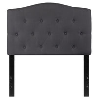 Flash Furniture Cambridge Tufted Upholstered Twin Size Headboard - Dark Grey Fabric-Contemporary Style