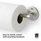 Umbra Cappa Wall Mount Paper Towel Holder - Nickel Finish-7