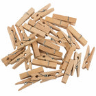 JAM Paper Wood Clip 1.5" Clothespins - Natural - 30 Pack-Size: 1.5 inches