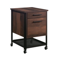 Sauder Briarbrook 2-Drawer Mobile Pedestal - Barrel Oak-Barrel Oak, Engineered Wood, Metal
