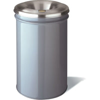 Justrite Cease-Fire Ashtrays, 19 1/4" x 31 3/4", 28Lb-Specially designed contoured head directs smoke and gas from any fire inside the container back into the combustion area
