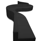 Flash Furniture – Mobilier de réception de série Alon ZB803410SBK en cuir souple, 9 articles, noir-Revêtement en cuir LeatherSoft noir