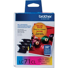 Brother LC71 Colour Ink Cartridges, Combo Pack (LC713PKS)-Yields up to 300 pages total