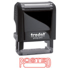 Trodat Printy ''POSTED'' Climate Neutral Self-Inking Stamp 4911-High-quality stamp with nontoxic, water-based ink
