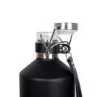 PURE Drinkware Stainless Steel Beer Growler with Leather Strap, 64 oz., Black-Able to hold 64 oz. (1.9L) of any Beverage