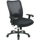 Big & Tall Double Air Grid Back and Black Mesh Seat Ergonomic Chair-One-touch pneumatic seat-height adjustment