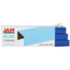 JAM Paper Office & Desk Sets, Stapler Pack of Staples, Red and Blue (3375REBU)-Staplers are very sturdy and durable! Fashioned from High Quality Hard Plastic with a smooth finish & a rubber base to prevent slipping