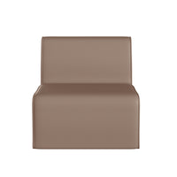 Flash Furniture Bright Beginnings Commercial Grade Modular Classroom Soft Seating, Armless 1-Seater Sofa - Neutral Vinyl-Commercial Grade Early Education 1 Seater Soft Classroom Sofa