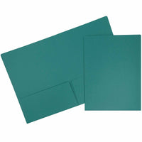JAM Paper Premium Paper Cardstock Two Pocket Presentation Folders, Teal Blue, 100 Pack-Teal Blue Cardstock Folders